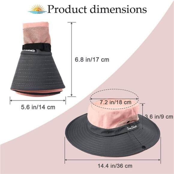 4 Pieces Wide Brim Sun Hat UV Protection Sun Hat Outdoor Foldable Mesh Hat